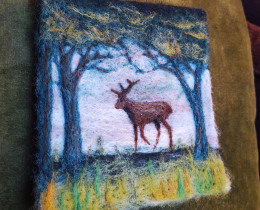 Needle Felting Workshop: 2D Landscape With Deer