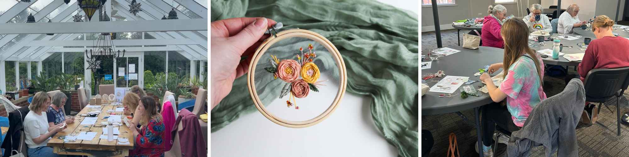 Embroidery Workshop Floating Flowers on Tulle